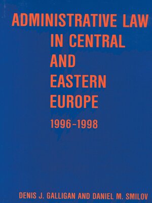 cover image of Administrative Law in Central and Eastern Europe